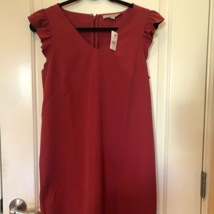 LOFT BURGUNDY DRESS